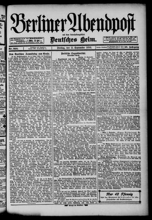 Berliner Abendpost vom 11.09.1896