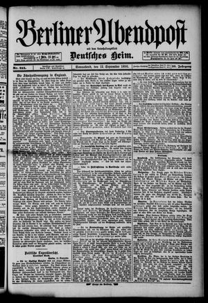 Berliner Abendpost vom 12.09.1896