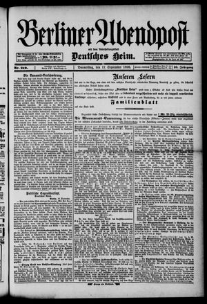 Berliner Abendpost vom 17.09.1896