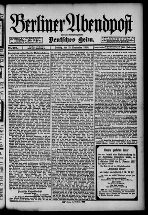Berliner Abendpost vom 18.09.1896