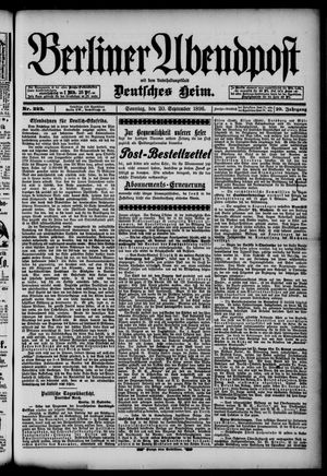 Berliner Abendpost vom 20.09.1896