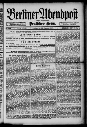 Berliner Abendpost vom 22.09.1896