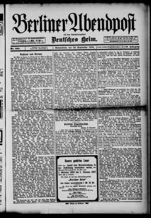 Berliner Abendpost vom 26.09.1896