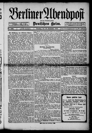 Berliner Abendpost on Sep 29, 1896