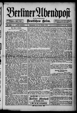 Berliner Abendpost vom 10.10.1896