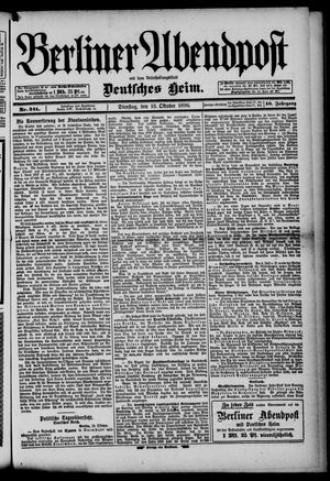 Berliner Abendpost vom 13.10.1896