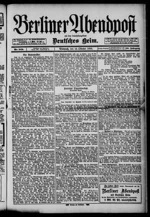 Berliner Abendpost vom 14.10.1896