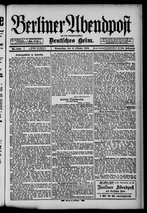 Berliner Abendpost vom 15.10.1896