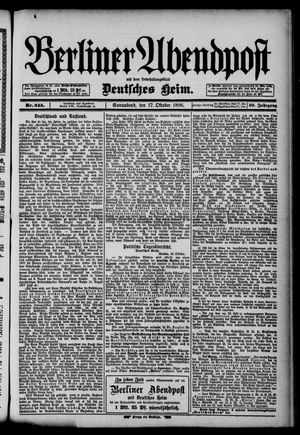 Berliner Abendpost vom 17.10.1896