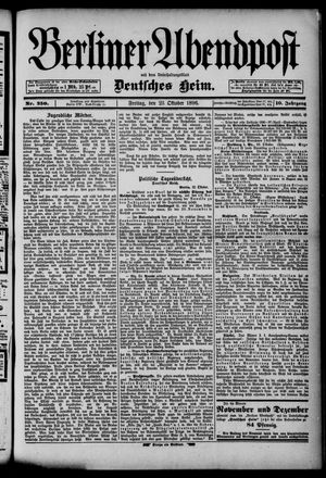 Berliner Abendpost vom 23.10.1896