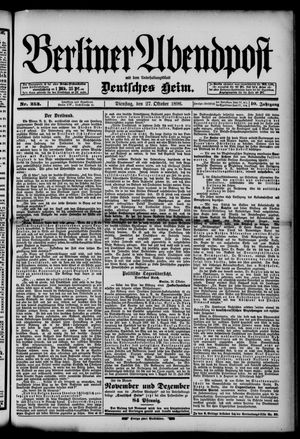 Berliner Abendpost vom 27.10.1896