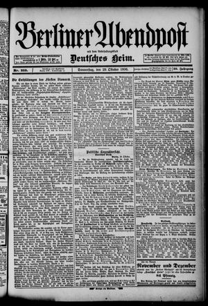 Berliner Abendpost on Oct 29, 1896