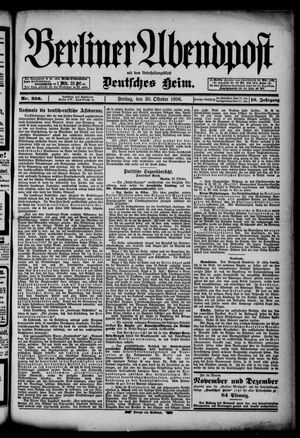 Berliner Abendpost vom 30.10.1896