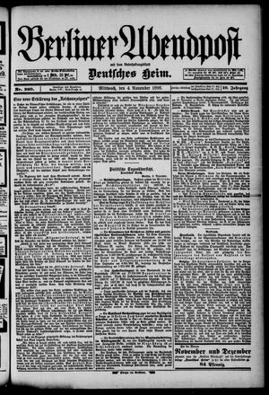 Berliner Abendpost vom 04.11.1896