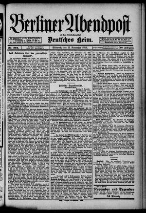 Berliner Abendpost vom 11.11.1896