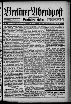 Berliner Abendpost vom 12.11.1896