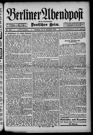 Berliner Abendpost vom 17.11.1896