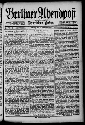 Berliner Abendpost vom 22.11.1896