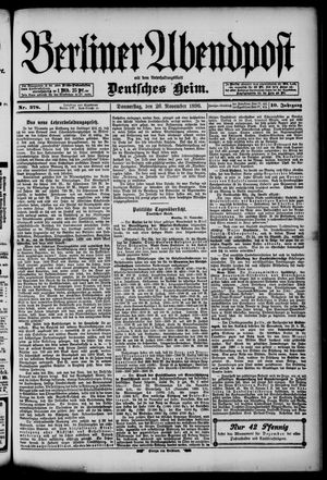 Berliner Abendpost vom 26.11.1896