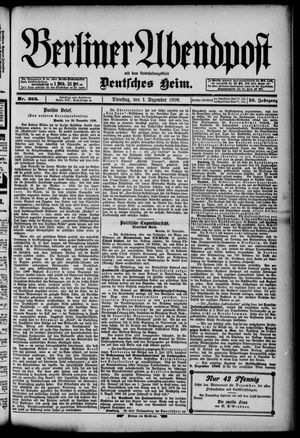 Berliner Abendpost vom 01.12.1896