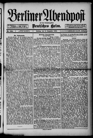 Berliner Abendpost vom 11.12.1896