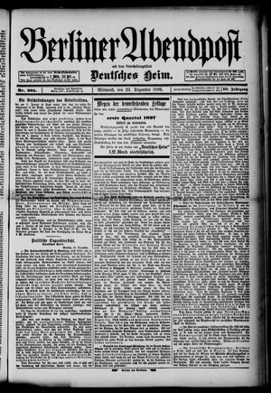 Berliner Abendpost vom 23.12.1896