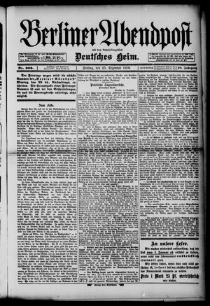Berliner Abendpost vom 25.12.1896