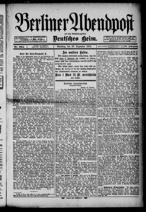 Berliner Abendpost vom 29.12.1896