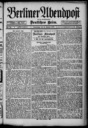 Berliner Abendpost vom 14.01.1897