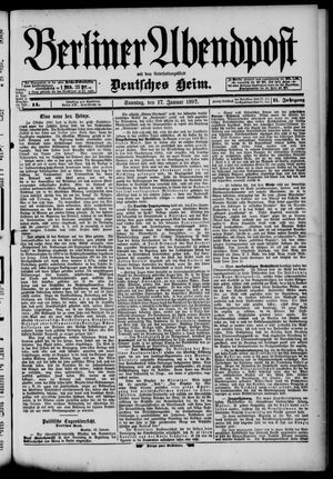 Berliner Abendpost vom 17.01.1897