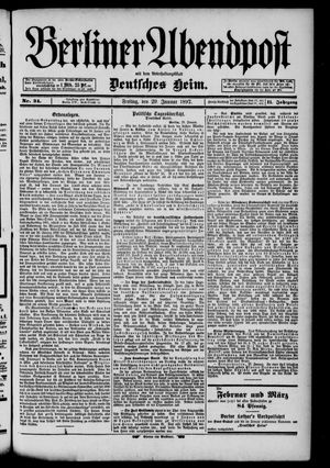 Berliner Abendpost on Jan 29, 1897