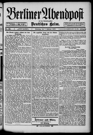 Berliner Abendpost vom 07.02.1897
