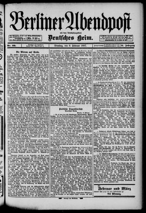 Berliner Abendpost vom 09.02.1897