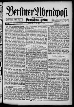 Berliner Abendpost vom 10.02.1897