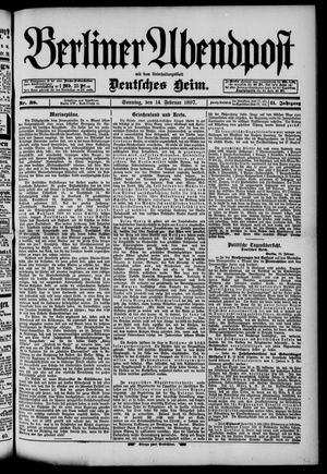 Berliner Abendpost on Feb 14, 1897