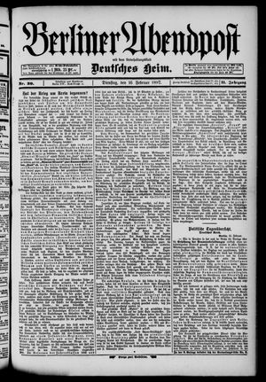 Berliner Abendpost vom 16.02.1897