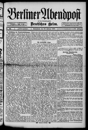 Berliner Abendpost vom 20.02.1897