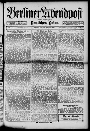 Berliner Abendpost vom 21.02.1897