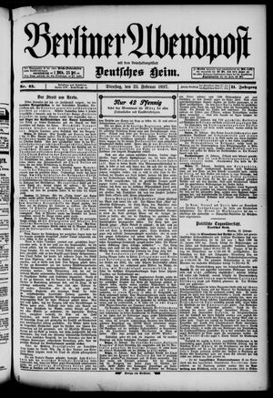 Berliner Abendpost vom 23.02.1897