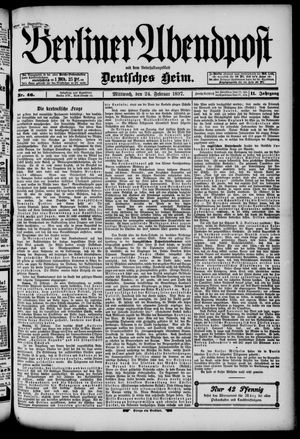 Berliner Abendpost vom 24.02.1897