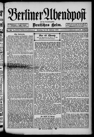 Berliner Abendpost vom 28.02.1897