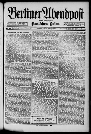 Berliner Abendpost vom 03.03.1897