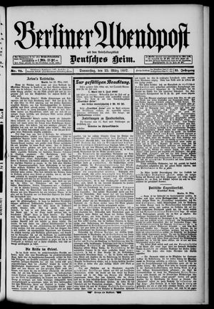 Berliner Abendpost vom 25.03.1897