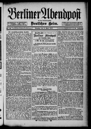 Berliner Abendpost on Apr 6, 1897