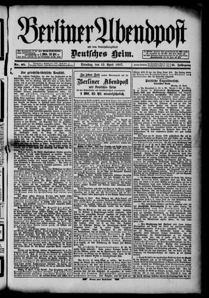 Berliner Abendpost on Apr 13, 1897