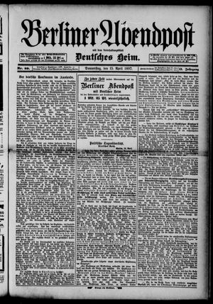 Berliner Abendpost vom 15.04.1897