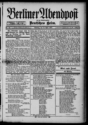 Berliner Abendpost vom 18.04.1897
