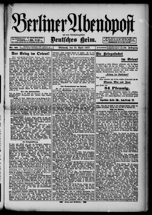 Berliner Abendpost vom 21.04.1897