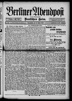 Berliner Abendpost vom 24.04.1897