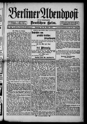 Berliner Abendpost vom 25.04.1897